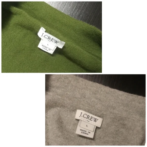 J. Crew | HP🎈Tie-up S/S Sweater Bundle Green Grey - Picture 4 of 8